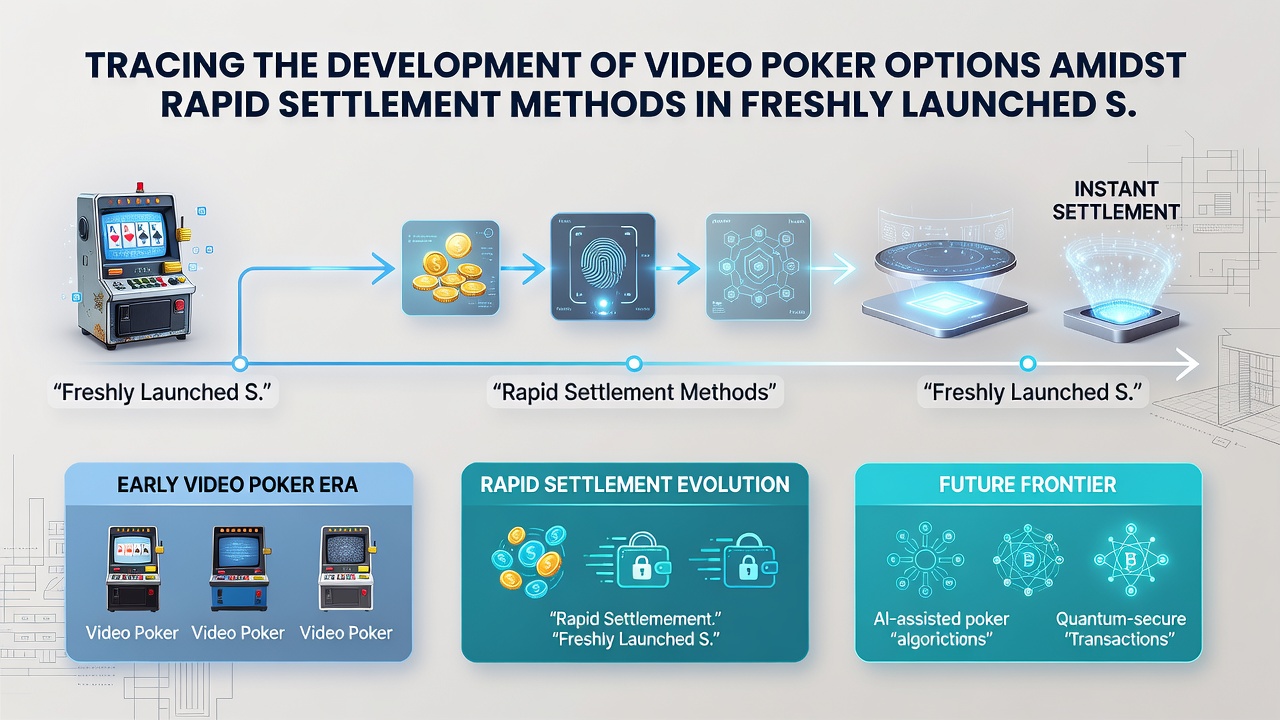 Modern online video poker screen alongside digital wallet and instant transfer graphics